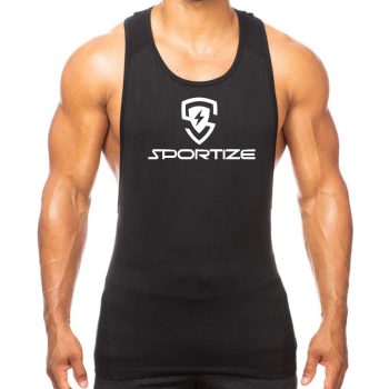 Men Deep Cut Racerback Singlet